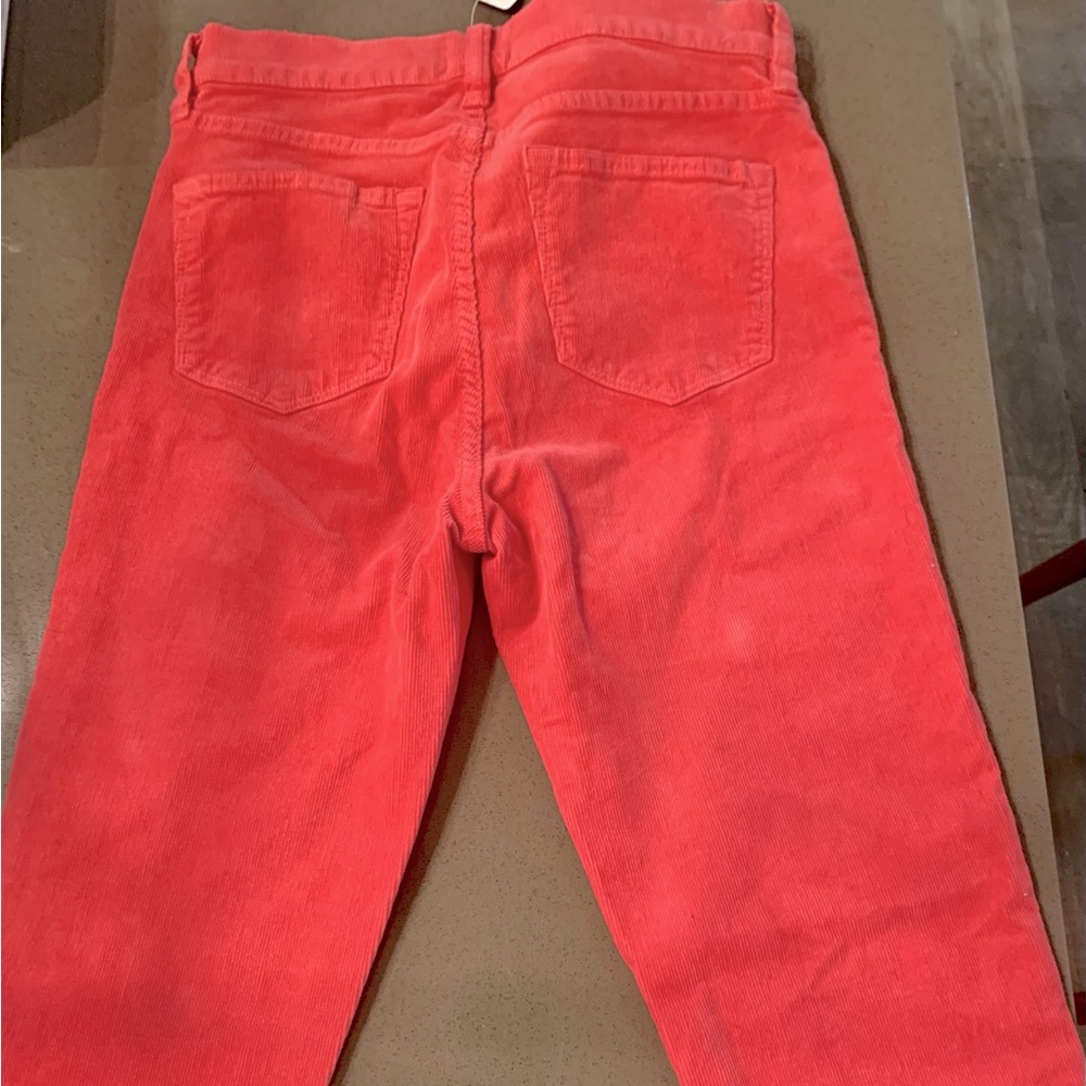 J Crew High Rise Skinny Corduroy Pants, SIZE 27 Tall, pink